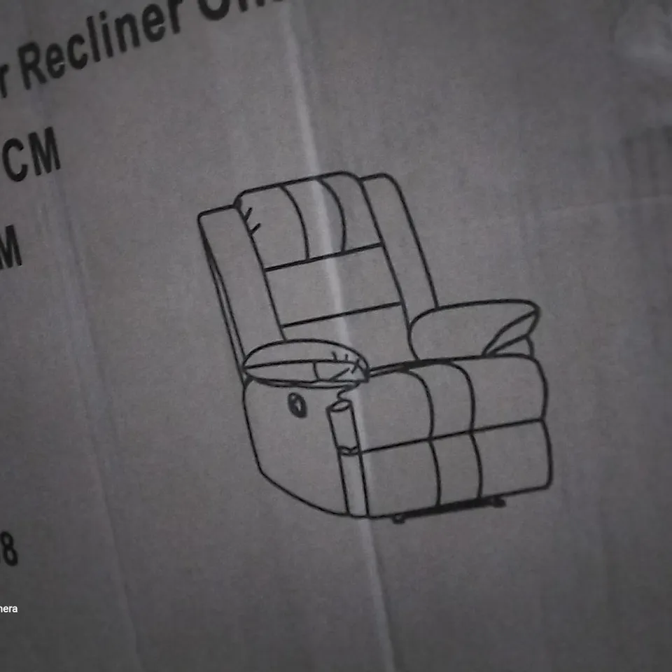 BOXED MANUAL LEATHER MATCH MANUAL RECLINER LOXLEY CREAM 