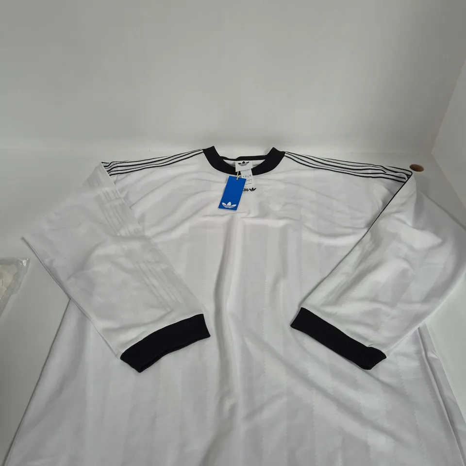 ADIDAS WHITE LONG SLEEVE JERSEY SIZE L