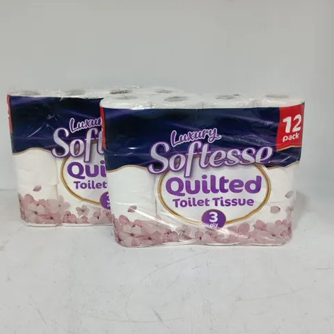 LOT OF 9 12-PACKS OF LUXURY SOFTESSE QUILTED TOILET TISSUES