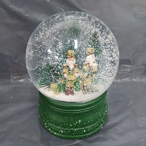 SANTA EXPRESS CHRISTMAS CHARACTER MUSICAL SNOW GLOBE 