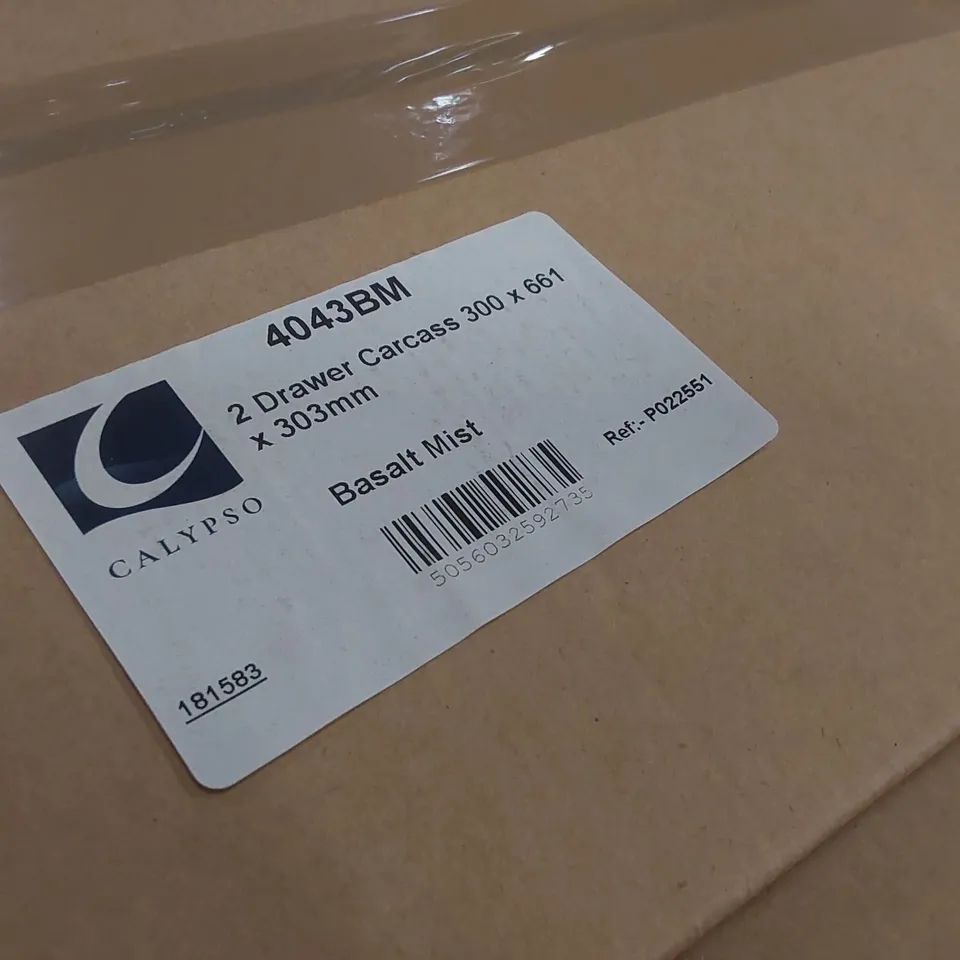 PALLET CONTAINING A LARGE QUANTITY OF ASSORTED BATHROOM FURNITURE PARTS INCLUDING: SAVENA SINGLE DRAWER VANITY BASES, CALYPSO 2 DRAWER CARCASS, CALYPSO LAUNDRY CARCASS ECT