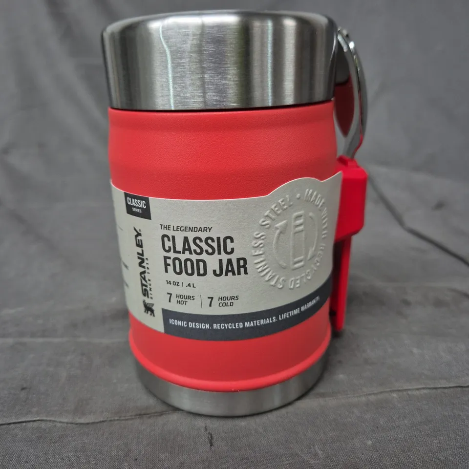 STANLEY CLASSIC FOOD JAR – RED INSULATED STAINLESS STEEL LUNCH JAR, 14 OZ (1.4 L)