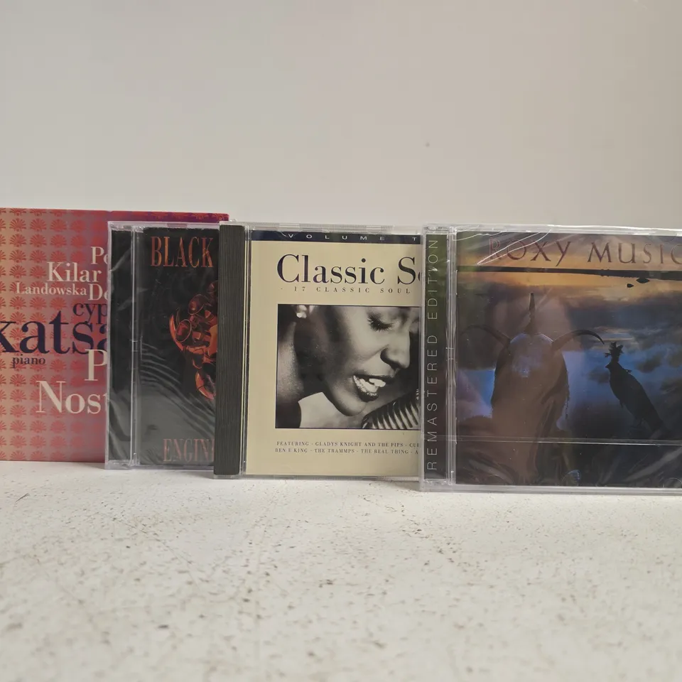 APPROXIMATELY 18 ASSORTED ALBUMS TO INCLUDE ROXY MUSIC, CLASSIC SOUL, BLACK LABEL SOCIETY, ETC