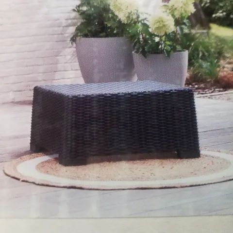 BOXED KETER CALIFORNIA RATTAN TABLE - BLACK