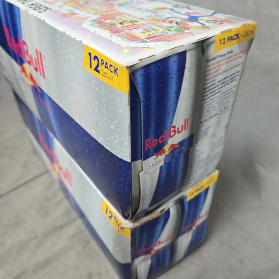 LOT OF 2 250ML 12-PACKS OF REDBULL