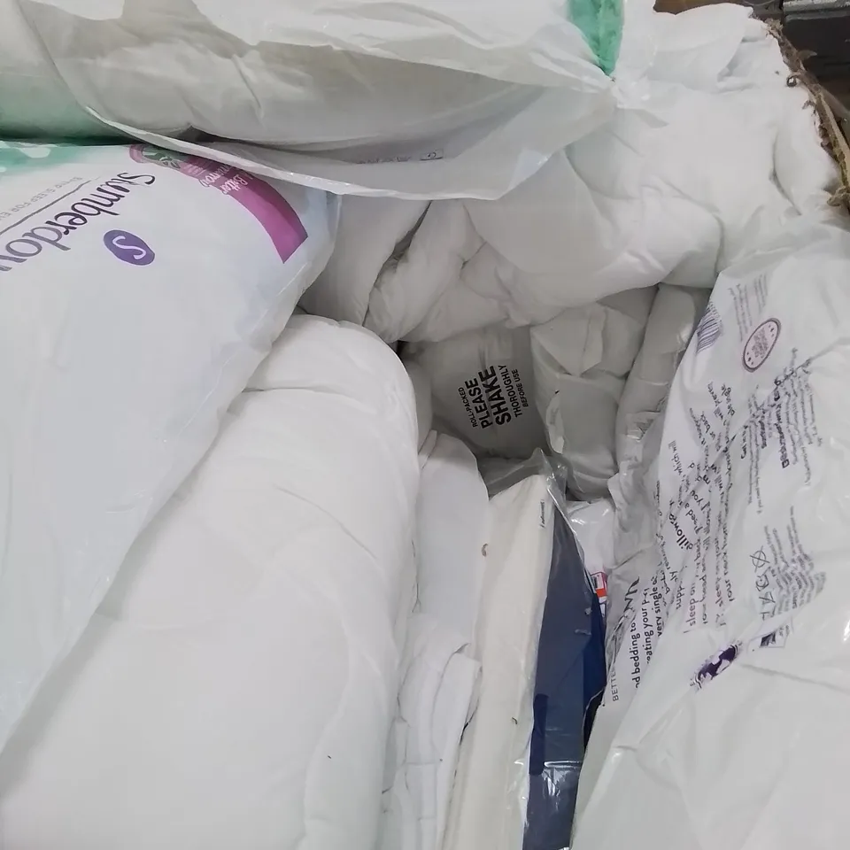 PALLET CONTAINING VARIOUS PILLOWS, BODY PILLOWS AND BEDDING ETC.