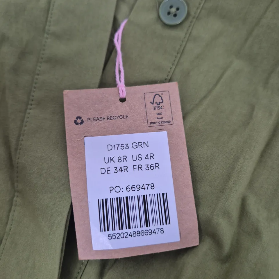 BODEN OLIVE GREEN DRESS – UK 8R (US 4R) MADE IN TURKEY