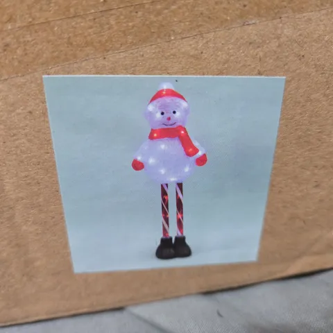 SNOWMAN WITH STRIPEY LEGS OUTDOOR CHRISTMAS LIGHT