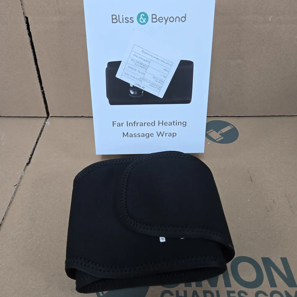 BLISS & BEYOND FAR INFRARED HEATING MASSAGE WRAP – BLACK