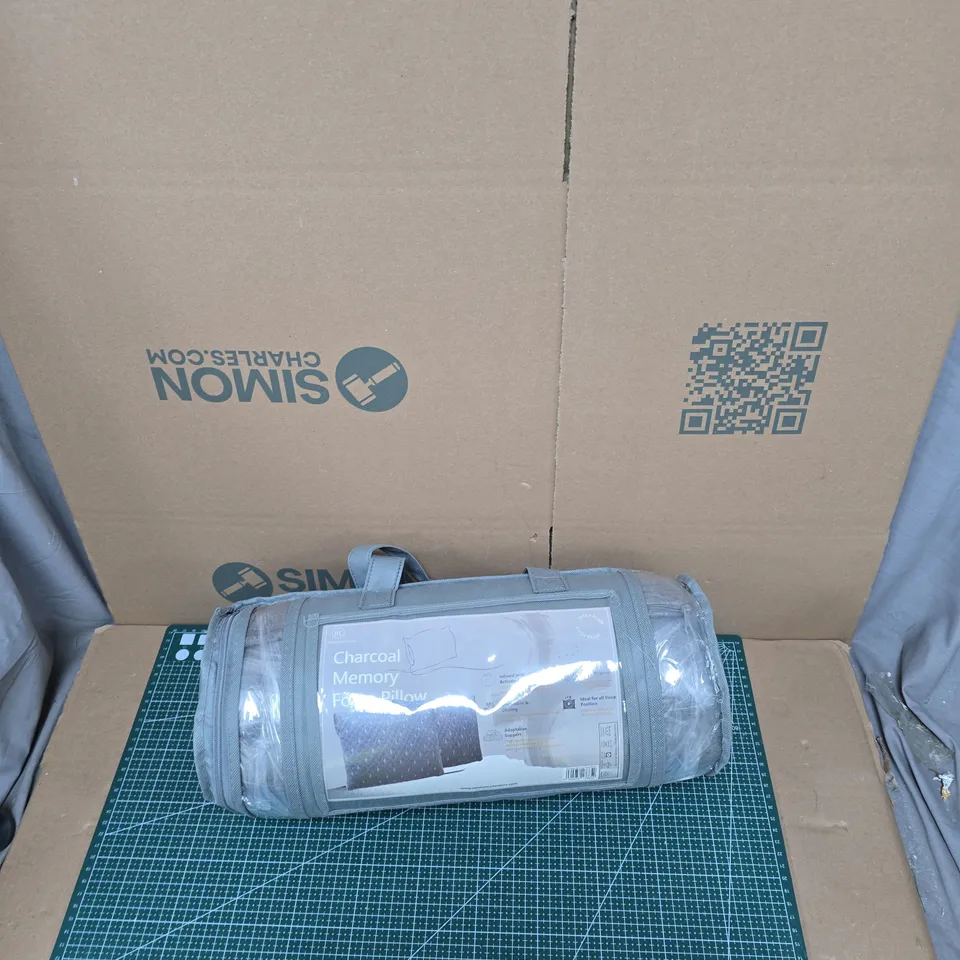 CHARCOAL MEMORY FOAM PILLOW - CHARCOAL-INFUSED MEMORY FOAM, BREATHABLE & SUPPORTIVE