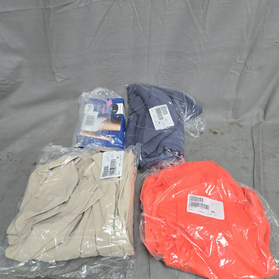 BOX OF APPROXIMATELY 18 ASSORTED CLOTHING ITEMS TO INCLUDE RUTH LANGSFORD, SLOGGI ETC 