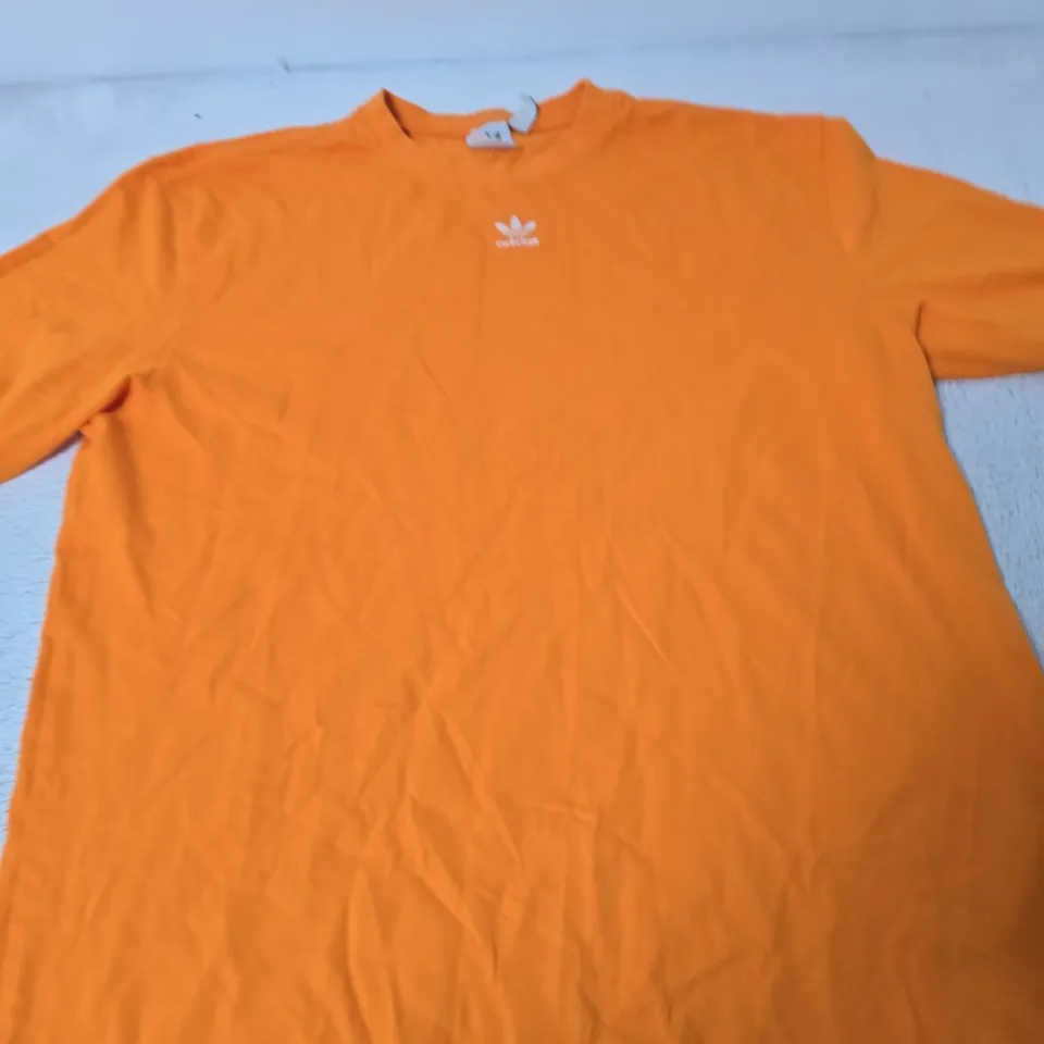 Adidas Orange LOGO TEE - SIZE 10