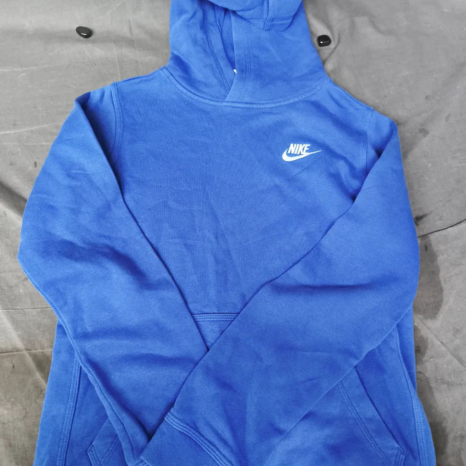 NIKE LONG SLEEVE PULL OVER HOODY IN BLUE SIZE LARGE