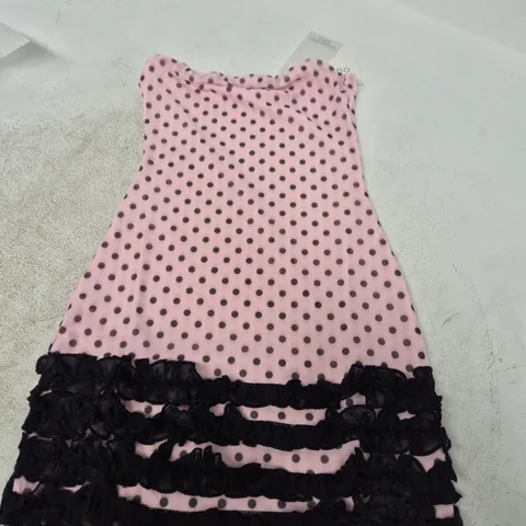OUTCAST RYLEIGH MINI DRESS PINK POLKA DOT – WOMEN'S DRESS - S
