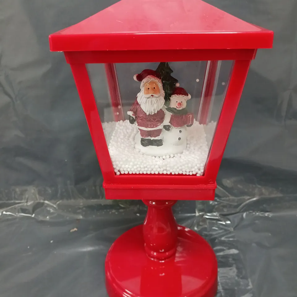 CHRISTMAS SCENE LIGHT UP SNOWING LANTERN WITH MUSIC