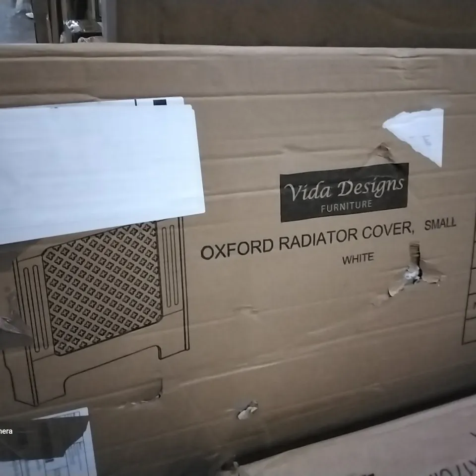 BOXED VIDA DESIGNS OXFORD RADIATOR COVER SMALL WHITE