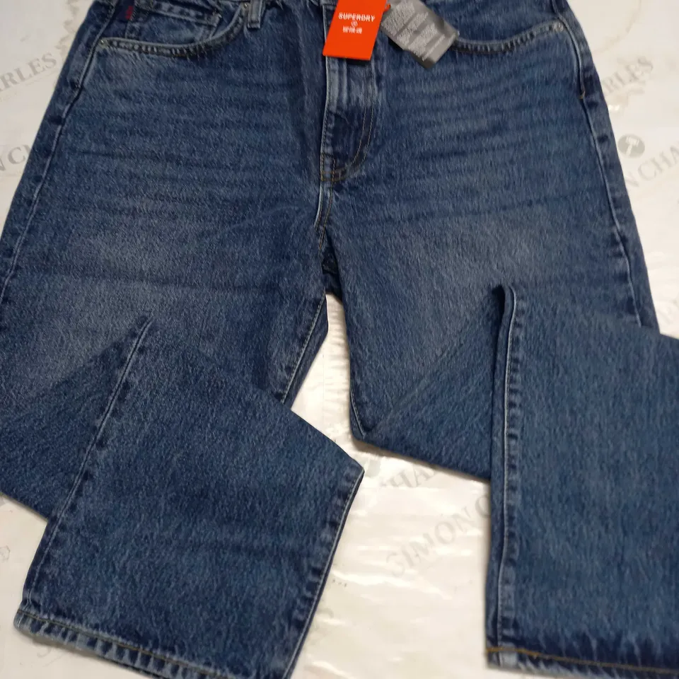 SUPERDRY HIGH RISE STRAIGHT BLUE JEANS - 32/30