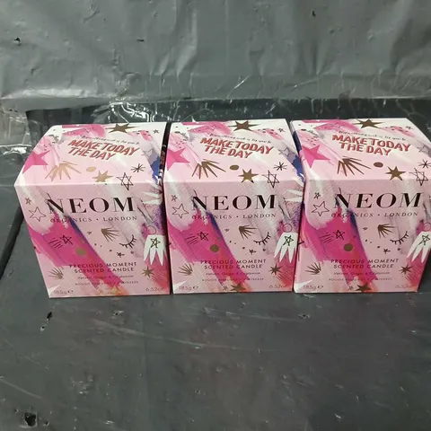 3X BOXED NEOM PRECIOUS MOMENT SCENTED CANDLE