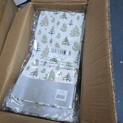 BOX OF 10X PACKS OF 6 COTTON GISELA GRAHAM FESTIVE TEA TOWELS
