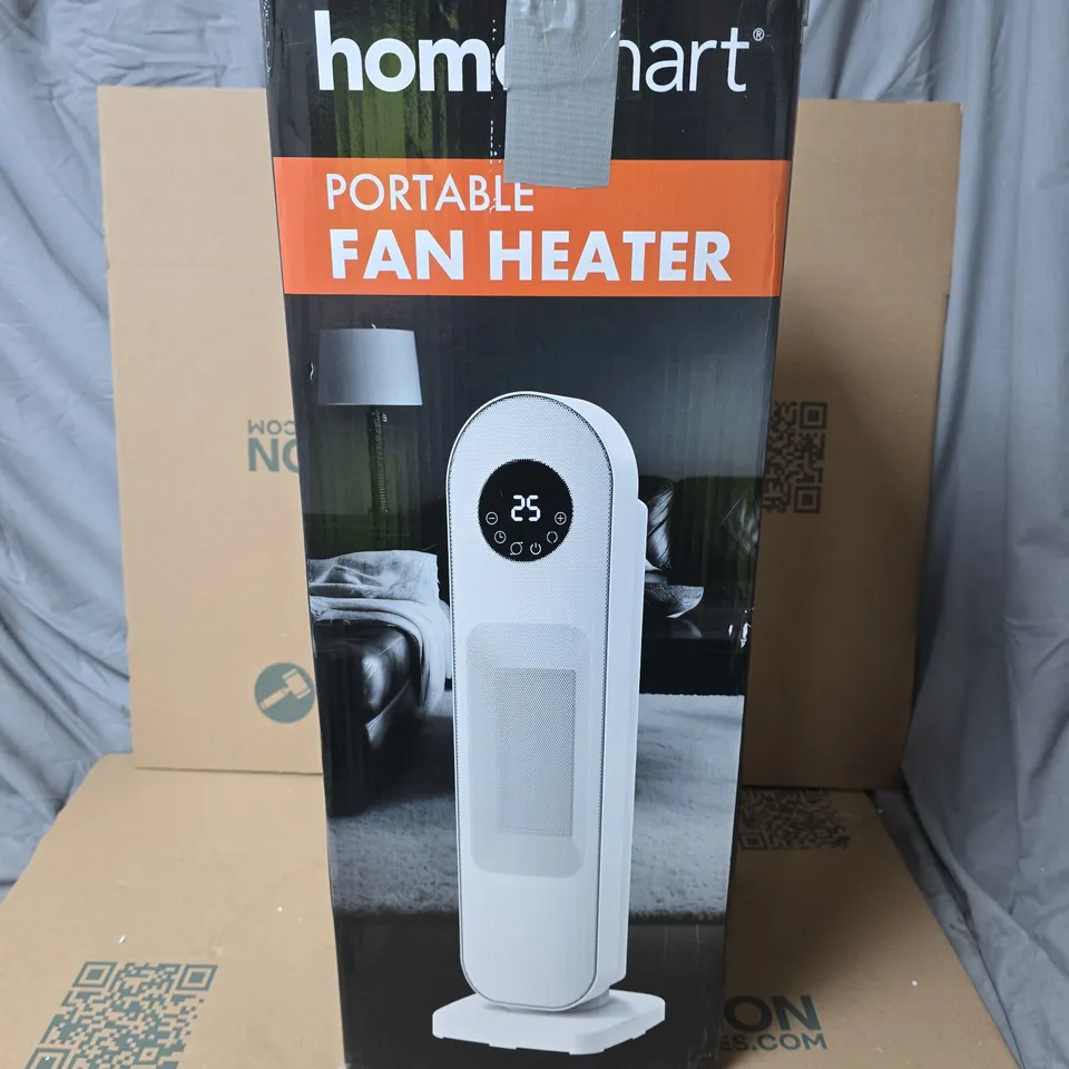 HOMESMART PORTABLE FAN HEATER – TOWER STYLE WITH REMOTE (WHITE)