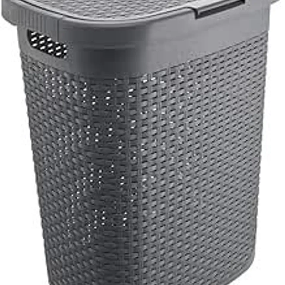 ADDIS 50-LITRE FAUX RATTAN LAUNDRY HAMPER RRP £39.99