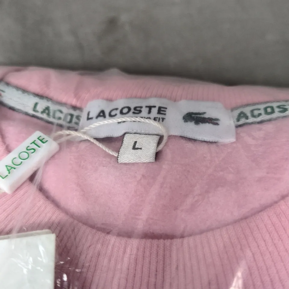 LACOSTE LARGE PINK SWEATSUIT TOP AND BOTTOMS BAGGED