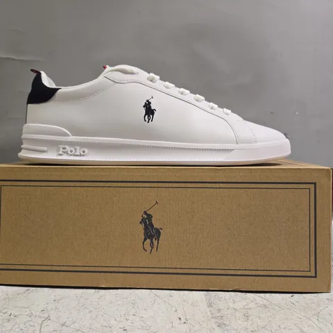 BOXED PAIR OF POLO RALPH LAUREN SHOES IN WHITE SIZE UK 9