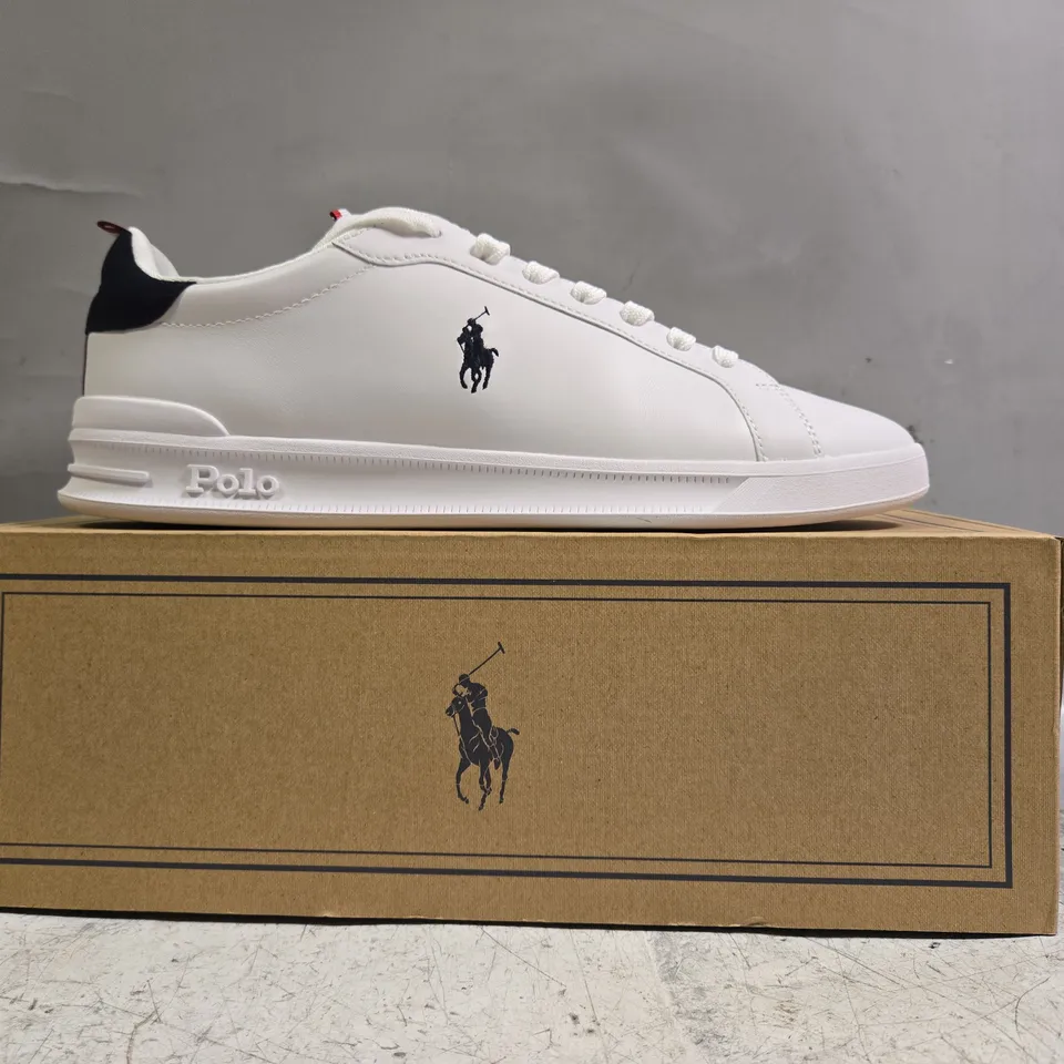 BOXED PAIR OF POLO RALPH LAUREN SHOES IN WHITE SIZE UK 9