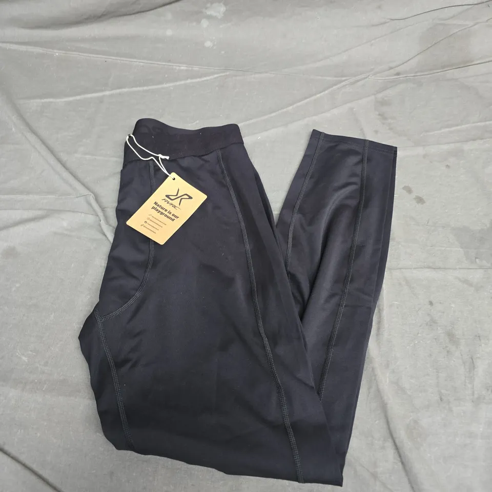 REVOLUTION RACE BLACK TRACK PANTS – DRAWSTRING WAIST, SIZE L