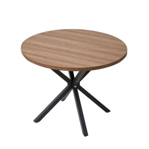BOXED VINTAGE STYLE DINING TABLE ROUND TABLE DARK WOOD FOR 4 (1 BOX)