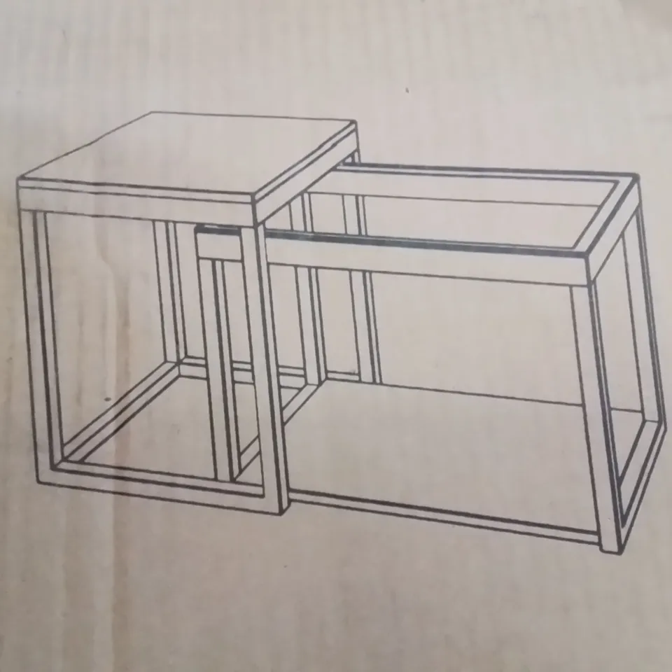 BOXED CARMEAN 2 PIECE NEST OF TABLES - BLACK (1 BOX)