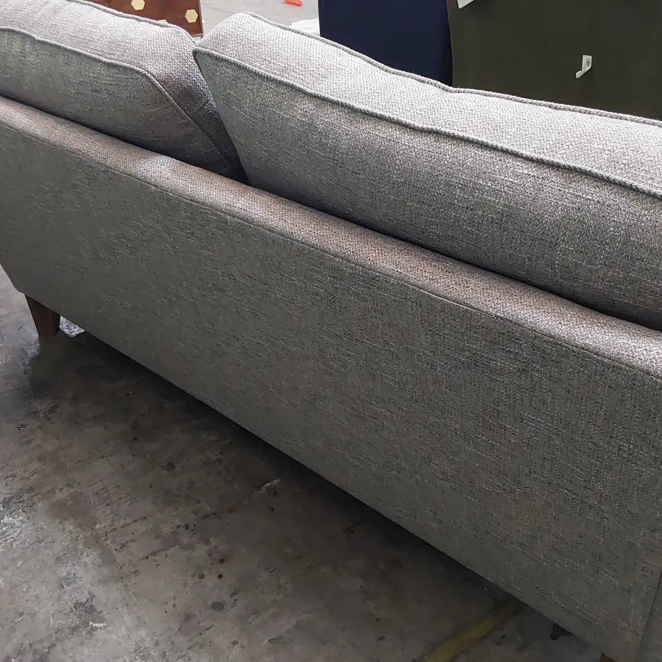 QUALITY BRITISH MADE LOUNGE Co THREE SEATER SOFA GREY FABRIC 
