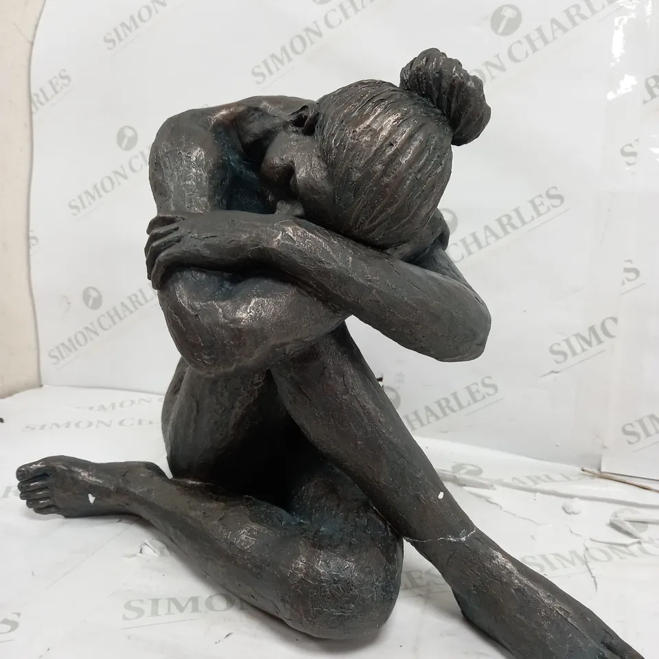 MY GARDEN STORIES AGED BRONZE EFFECT FEMALE SCULPTURE