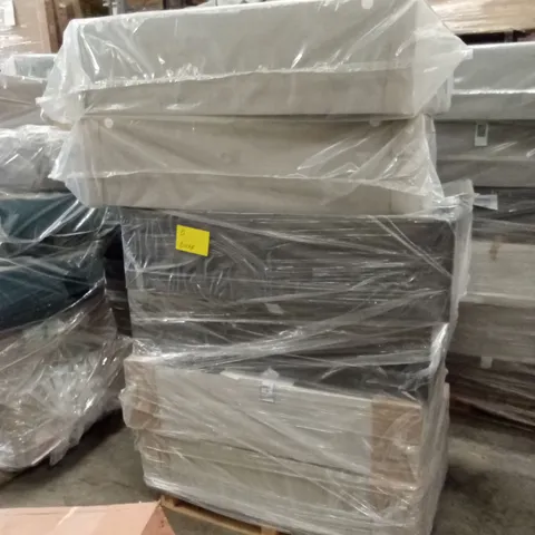 PALLET OF ASSORTED QUALITY DESIGNER DIVAN BASES // SIZES AND COLOURS VARY