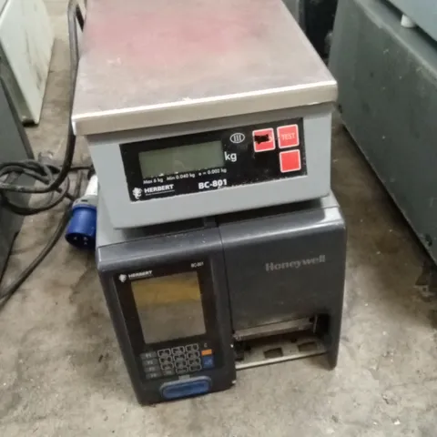 HERBERT BC-801 CHECK-WEIGHING SCALE & LABELER 