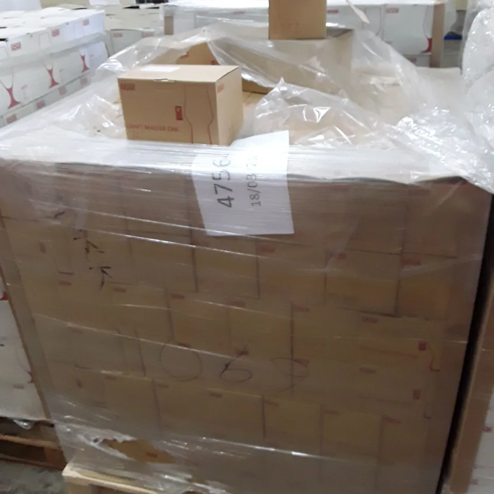 PALLET OF APPROXIMATELY 215 BOXES CONTAINING 6 RASTAL CRAFT MASTER ONE 38CL TUMBLERS 