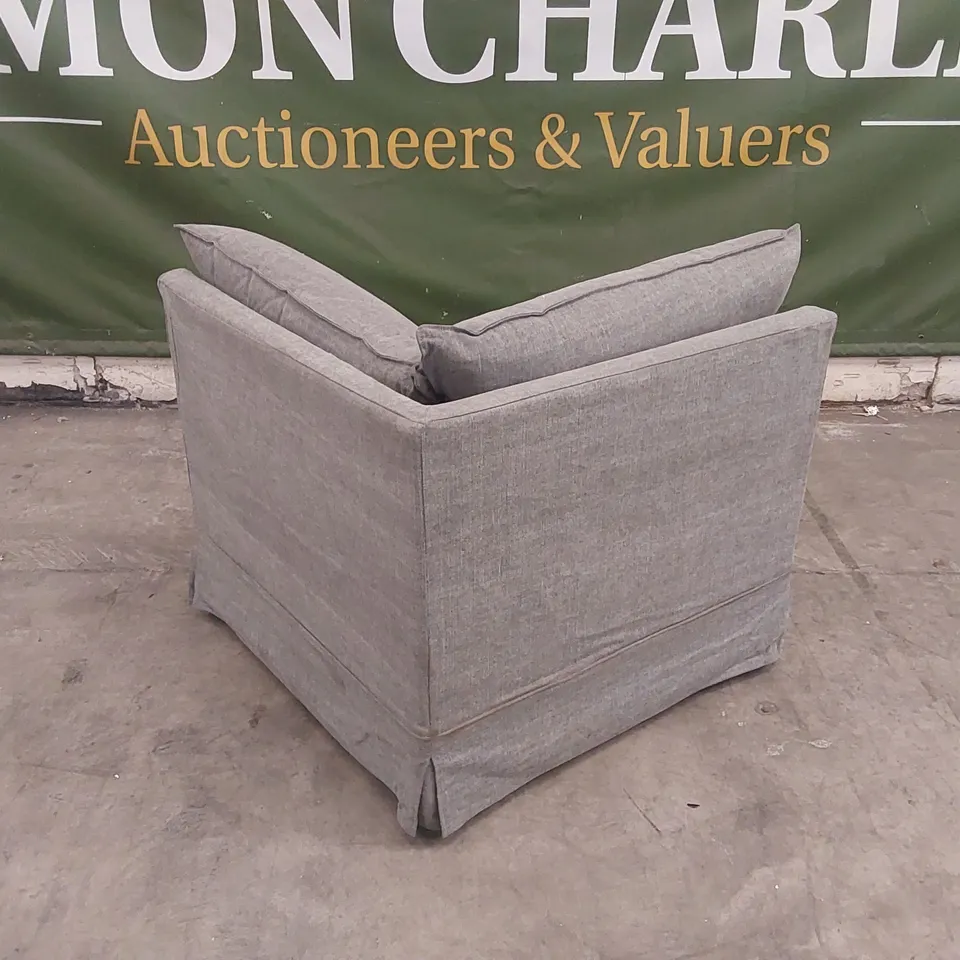 QUALITY DESIGNER CORNER SOFA SECTION - GREY FABRIC
