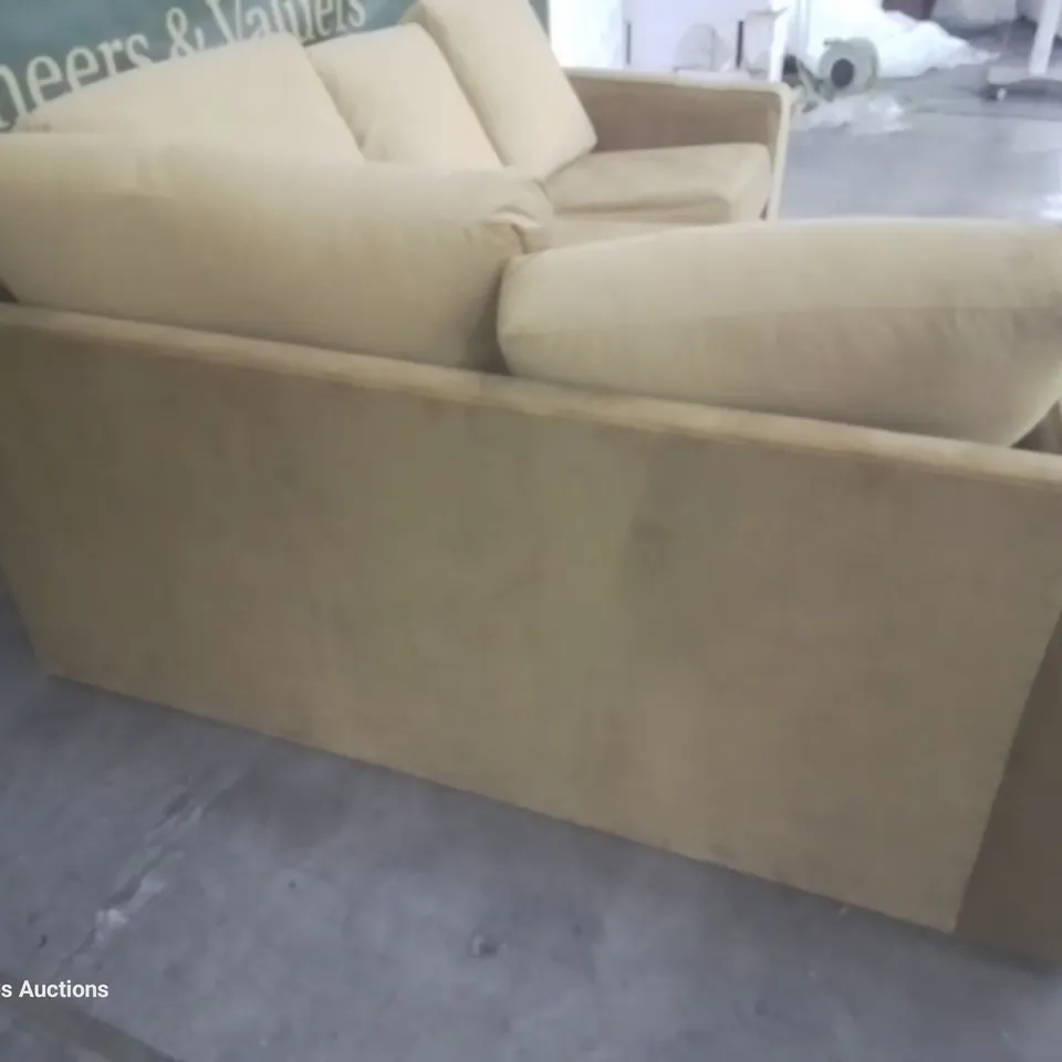 DESIGNER LEONTINE CORNER SOFA GOLD FABRIC