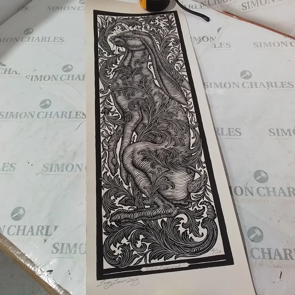 'LONE LAGOMORPH' WOODBLOCK PRINT- LACEY LAW 16/50