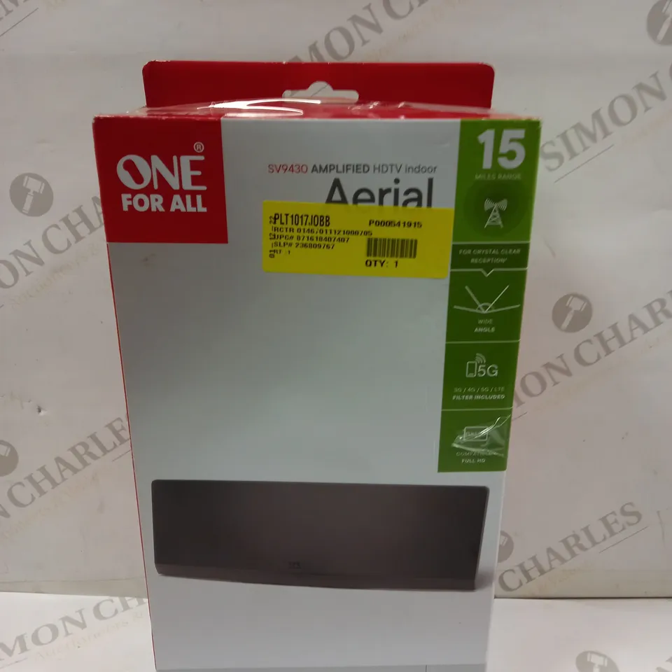 ONE FOR ALL WIDE ANGLE AMPLIFIED INDOOR AERIAL - SV9430