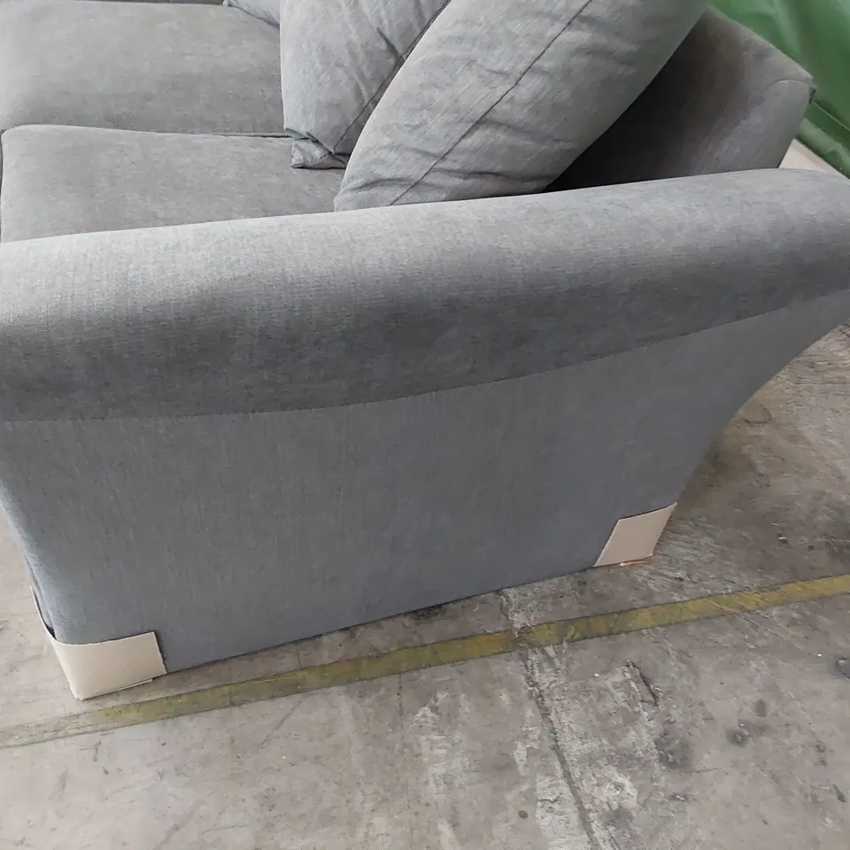 DESIGNER TWO SEATER SOFA GREY FABRIC