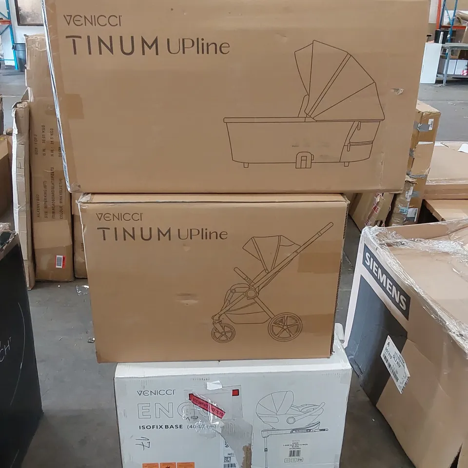 BOXED VENICCI PRAM SET - MISTY ROSE // TO INCLUDE; STROLLER, CARRY COT AND CAR SEAT (3 BOXES)