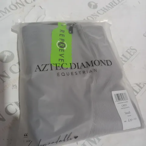 AZTEC DIAMOND EQUESTRIAN ICON RIDING LEGGINGS IN GREY - SIZE UK 6-8