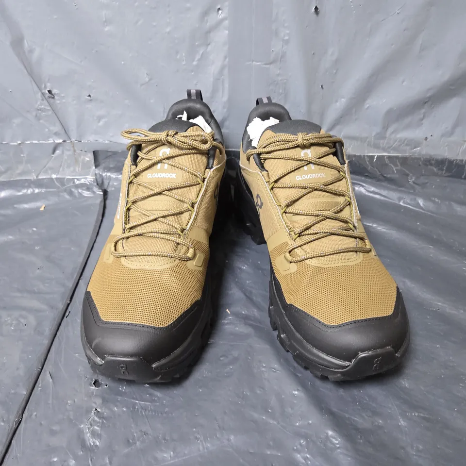 UNBOXED PAIR OF ON CLOUDROCK TRAINERS IN BROWN - UK 10