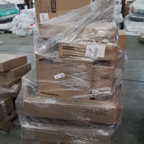 PALLET CONTAINING PEDAL BINS, CUBE STACKING SHELVES, GARMENT ORGANISER ECT.