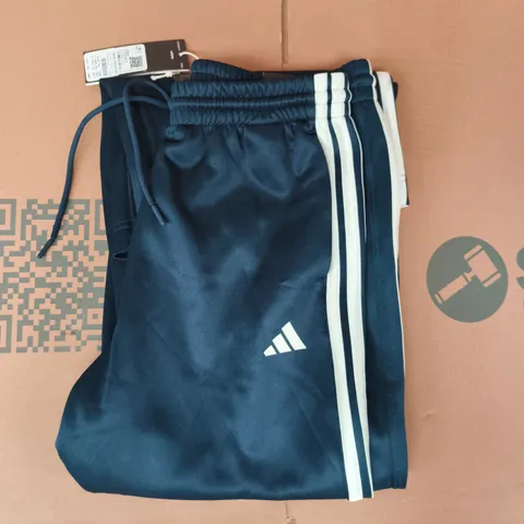 adidas stadium track pants in navy/white size small