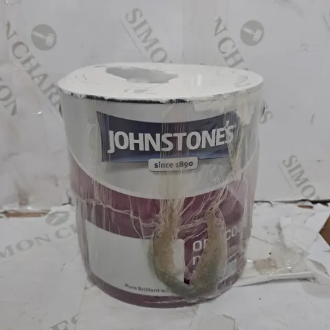 JOHNSTONES ONE COAT MATT EMULSION PAINT BRILLIANT WHITE 2.5L 140/7705 - COLLECTION ONLY