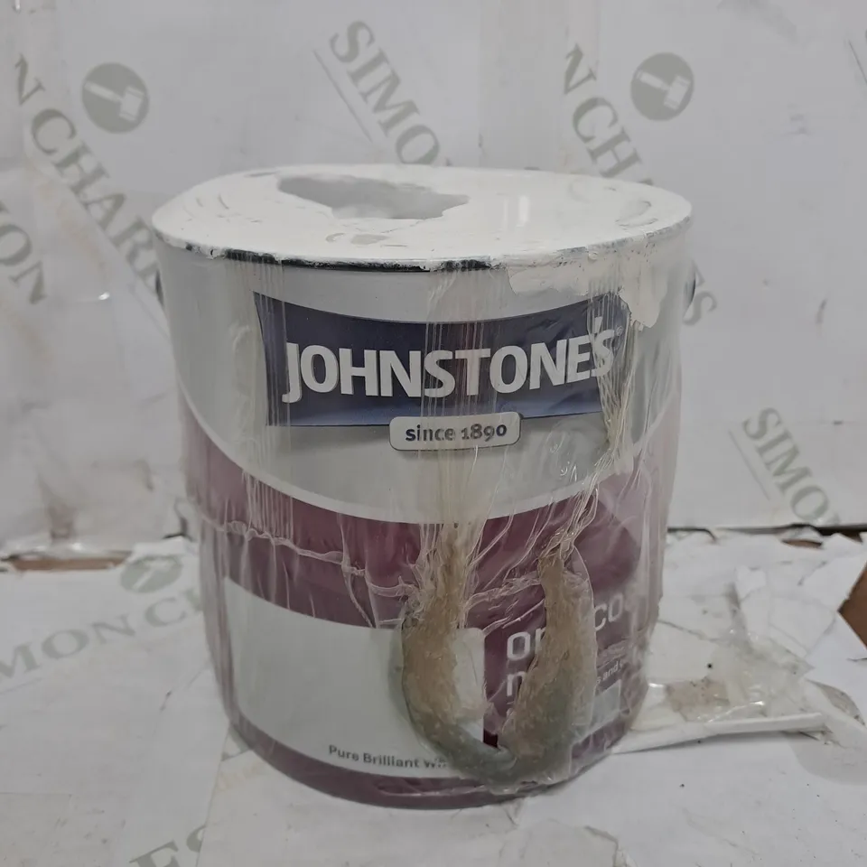 JOHNSTONES ONE COAT MATT EMULSION PAINT BRILLIANT WHITE 2.5L 140/7705 - COLLECTION ONLY 