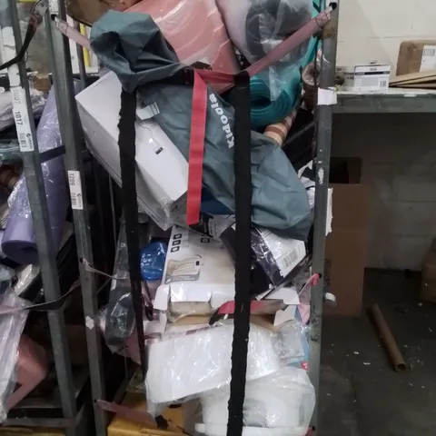 CAGE OF ASSORTED HOUSEHOLD GOODS AND PRODUCTS TO INCLUDE;HEATED THROW,YOGA MAT,HOT WATER BOTTLE