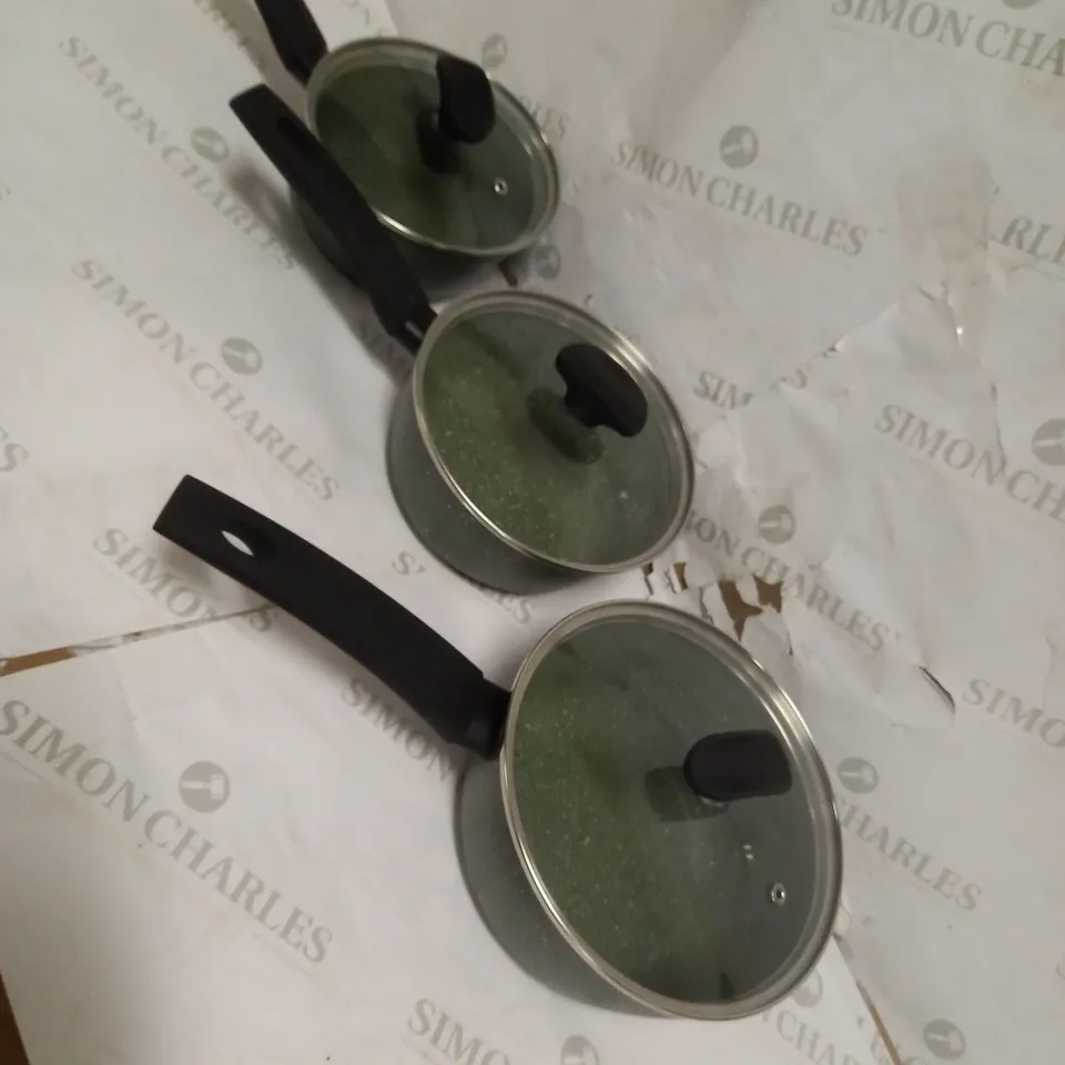 PRESTIGE ECO ALUMINIUM COOKWARE SET, NON STICK SAUCEPAN SET WITH LIDS